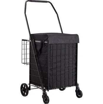Nákupní taška Vevor Skládací nákupní vozík se 2 koši, nepromokavá vložka, nosnost 45 kg