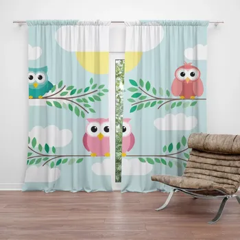 Závěs Sablio Závěs Sovičky: 2ks 140x250cm