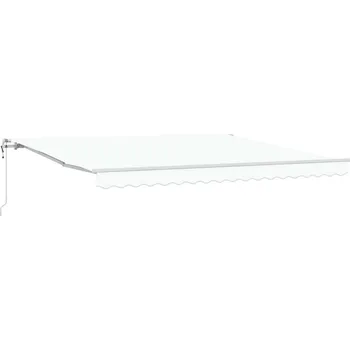 Markýza Budsorovatelné zastřešení Bílá 400 × 300 cm Textil a ocel IM_3330625
