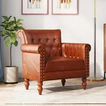 ZBXL Křeslo hnědé pravá kozí kůže