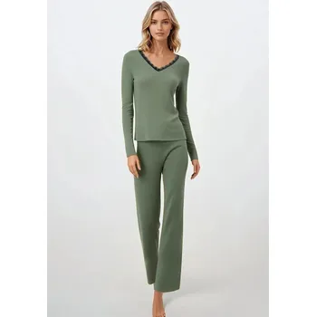 Dámské pyžamo Elegantní dámské pyžamo s krajkou Momenti Per Me, XXL i240_211665_2:XXL