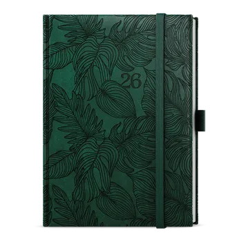 Diář Baloušek Tisk Vivella Extra Adam B6 denní 2026 tmavě zelený/Tropik