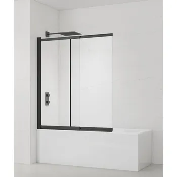 Vanová zástěna SAT Vanová zástěna SAT Vision 140x120 cm černá SATVZVI120CT SATVZVI120CT