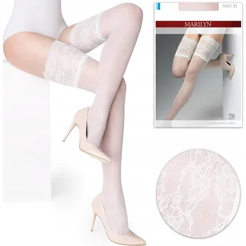 Dámské punčochy Dámské samodržící punčochy Marilyn vel. BIANCO 1/2