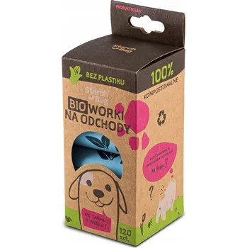 sáček na exkrement StarchBag, bio sáčky na psí exkrementy, modré, 120 ks