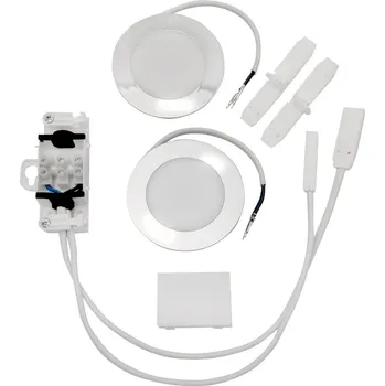 Koupelnový nábytek Sapho Sada LED osvětlení 2x2W, 4000K, 230V pro galerky KORIN, KAWA, ZOJA/KERAMIA FRESH - NC-P023-KS