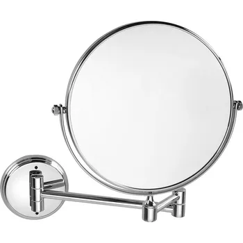 Zrcadlo Sapho X-ROUND E kosmetické zrcátko závěsné, Ø 200mm, oboustranné, chrom - XR010