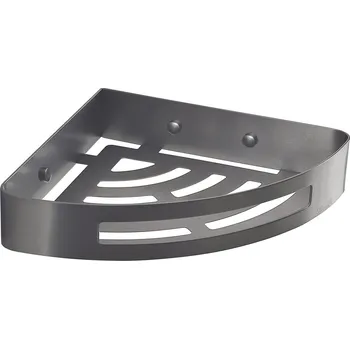 Drátěná police Gedy SMART rohová police do sprchy, 210x45x210mm, gun metal - 247981