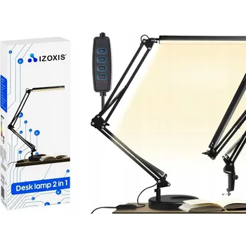 Lampička Stolní lampička Izoxis rýsovací LED lampa černá, výkon až 5,6 W