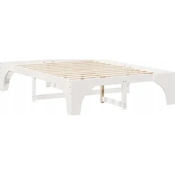 Postel Rámeček postele Bílý 140 x 200 cm Masivní borovicové dřevo