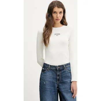 Pánská móda Tričko s dlouhým rukávem Guess Jeans W6RP22.KA0H1 béžová 01X, vel. M