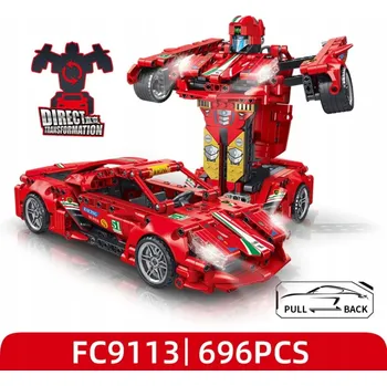 ostatní stavebnice FORANGE Stavebnice Auto Robot 2v1 696 dílů FC9113 Den dětí Natahovací