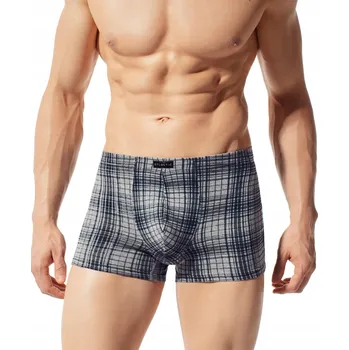 Pánské kraťasy PÁNSKÉ ŠORTKY BOXERKY ATLANTIC MH1122 ŠEDÉ KOSTKOVANÉ XXL