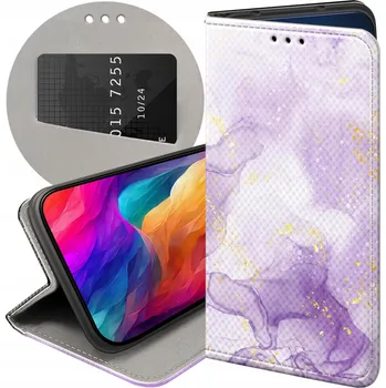 Pouzdro na mobilní telefon Flipové pouzdro Hello Case pro Samsung Galaxy S21 FE fialové