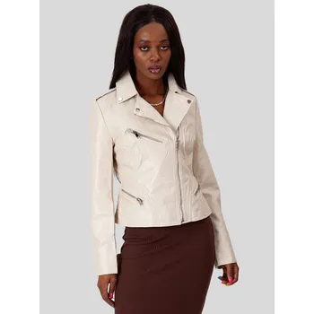 Cizojazyčná kniha PERSO Woman's Women's Ramones jacket with a zipper PERSO hnědá | krémová 3498057