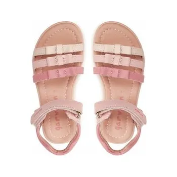 Dívčí sandály Garvalin dětské sandály z přírodní kůže růžové, velikost 31
