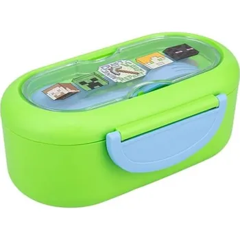 Dóza na potraviny Paladone Krabička na svačinu Minecraft, s příborem a lžičkou 750ml