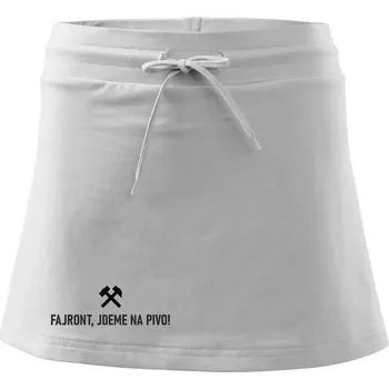 Dámská sukně FAJRONT, JDEME NA PIVO!﻿ - Sportovní sukně - two in one - S ( Bílá )