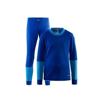 CRAFT Baselayer JR modrá 1905355-386355 74 - 80; Modrá set triko, spodky