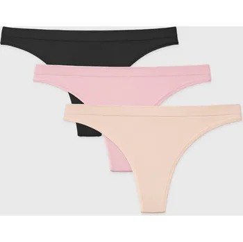 Kalhotky 3PACK Tanga RIB