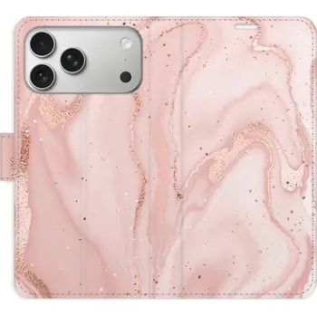 Pouzdro na mobilní telefon Flipové pouzdro iSaprio - RoseGold Marble - iPhone 17 Pro Max