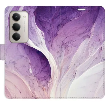 Pouzdro na mobilní telefon Flipové pouzdro iSaprio - Purple Paint - Xiaomi Redmi 15 5G