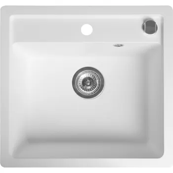 Sapho Granitový vestavný dřez mono, 53x50cm, bílá - GR1031