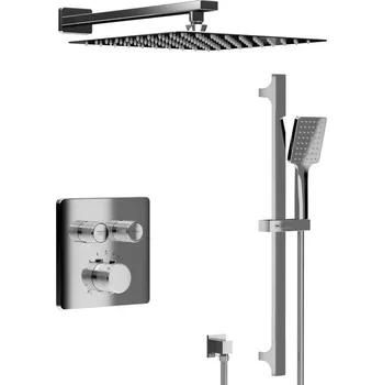 Sprchový set Sapho SMART SELECT podomítkový sprchový set s termostatickou baterií, 2 výstupy, posuvný držák sprchy, chrom - RP042-02