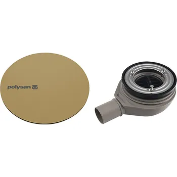 Sifon Polysan MIRAI vaničkový sifon, průměr 90mm, DN40, krytka zlato mat - 72730GB