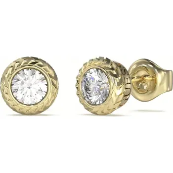 Náušnice Pánské a dámské Náušnice Guess Sailor Knot zirkon pozlaceným ocel náušnicovým kroužkem