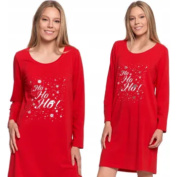 Dámská noční košile Moraj Košile Noční Dámská Vánoční Bavlněná Červená L