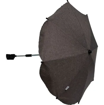 Slunečník ke kočárku Slunečník na kočárek - hnědý-šedý melír