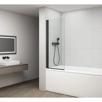 Vanová zástěna Polysan ROTA BLACK vanová zástěna otočná 750mm, čiré sklo - FB750