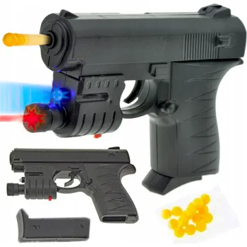 PISTOLE NA KULIČKY FIVE-SEVEN FN57 S LASEREM A MODROU BATERKOU REPLIKA ASG