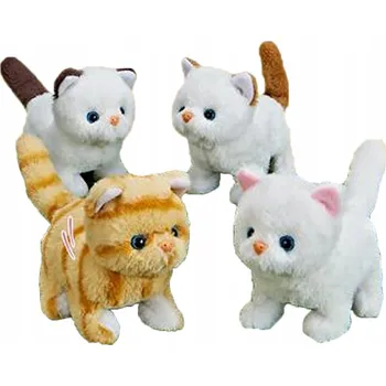 plyšák CHODÍCÍ KOŤÁTKO NA BATERIE SE ZVUKEM - MIX VZORŮ