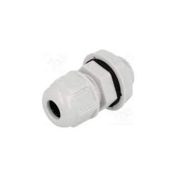 Vývodka PG7 IP68 Mat polyamid světle šedá UL94V-2