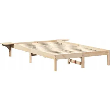 Postel Rámeček postele Přírodní 140 x 190 cm Masivní borovicové dřevo