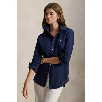 Pánská košile Lněná košile Polo Ralph Lauren 211970730 námořnická modř 59A, vel. XL