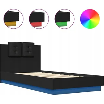 Postel Jednolůžková dřevěná postel VidaXL 90x220 cm, vícebarevná