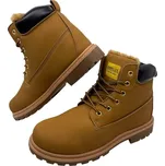 Fashion Pánské béžové zateplené vyšší pracovní boty na šněrování Barva: Béžová, Velikost: 43