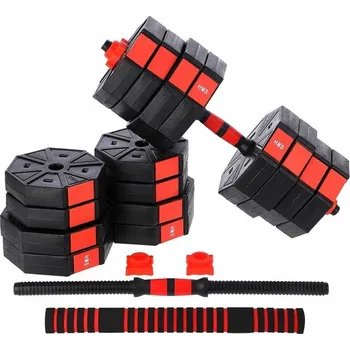 HMS Činky Sada s Nastavitelnou Hmotností 2x20 kg + Svorky