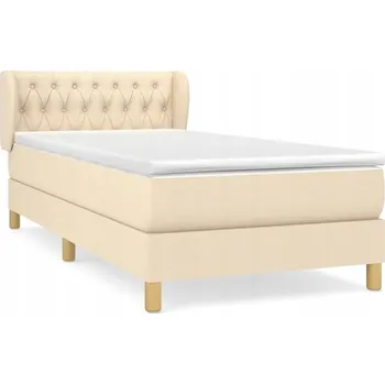 Postel Čalouněná postel VidaXL 100x200 cm, béžové odstíny