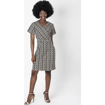 Cizojazyčná kniha PERSO Woman's Women's dress with a cache-coeur neckline PERSO černá | krémová 3498070