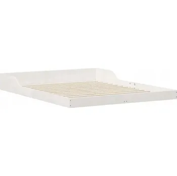 Postel Rámeček postele Bílý 140 x 220 cm Masivní borovicové dřevo