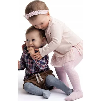 Knittex dětské punčocháče stříbrné viskóza velikost 68