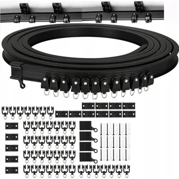 Obraz Jednokolejnicová stropní lišta černá plastová 500 cm