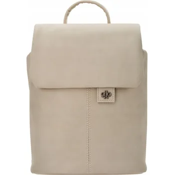 Městský batoh Batoh Dámský Stylový Kožený Batůžek Městský Elegantní S Klopou Béžový