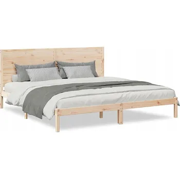 Postel Prodloužený rám postele bez matrace 180 x 210 cm masivní dřevo