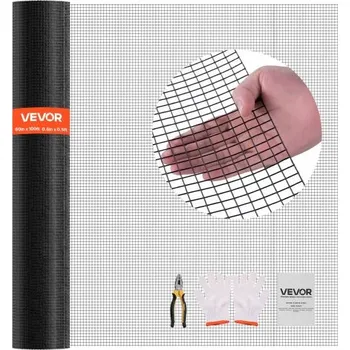 Pletivo VEVOR Hardware Cloth 152cm x 30,4m, 1/2" pozinkované drátěné pletivo o průměru 19 Gauge, odolné proti povětrnostním vlivům, vinylem potažené drátěné pletivo, odolné svařované zahradní pletivo pro králíky a hady