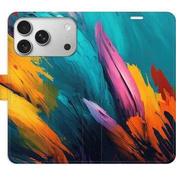 Pouzdro na mobilní telefon Flipové pouzdro iSaprio - Orange Paint 02 - iPhone 17 Pro